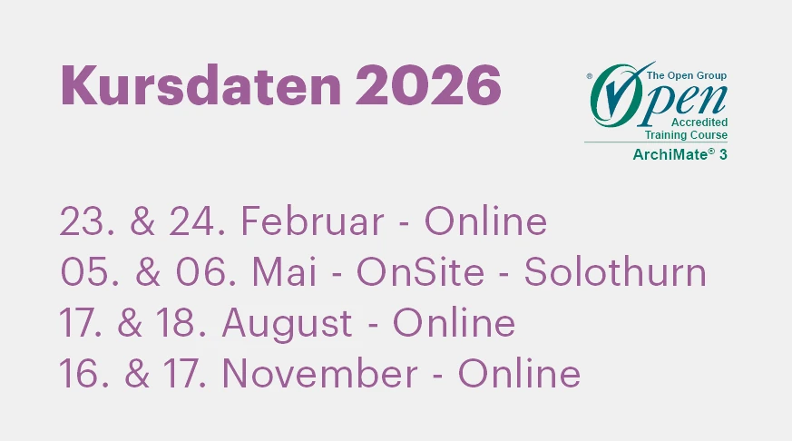 ArchiMate Kursdaten 2026 Grau webp